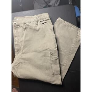 VTG Big Men’s Jeep Teflon HT Carpenter Jeans Khaki 52x32